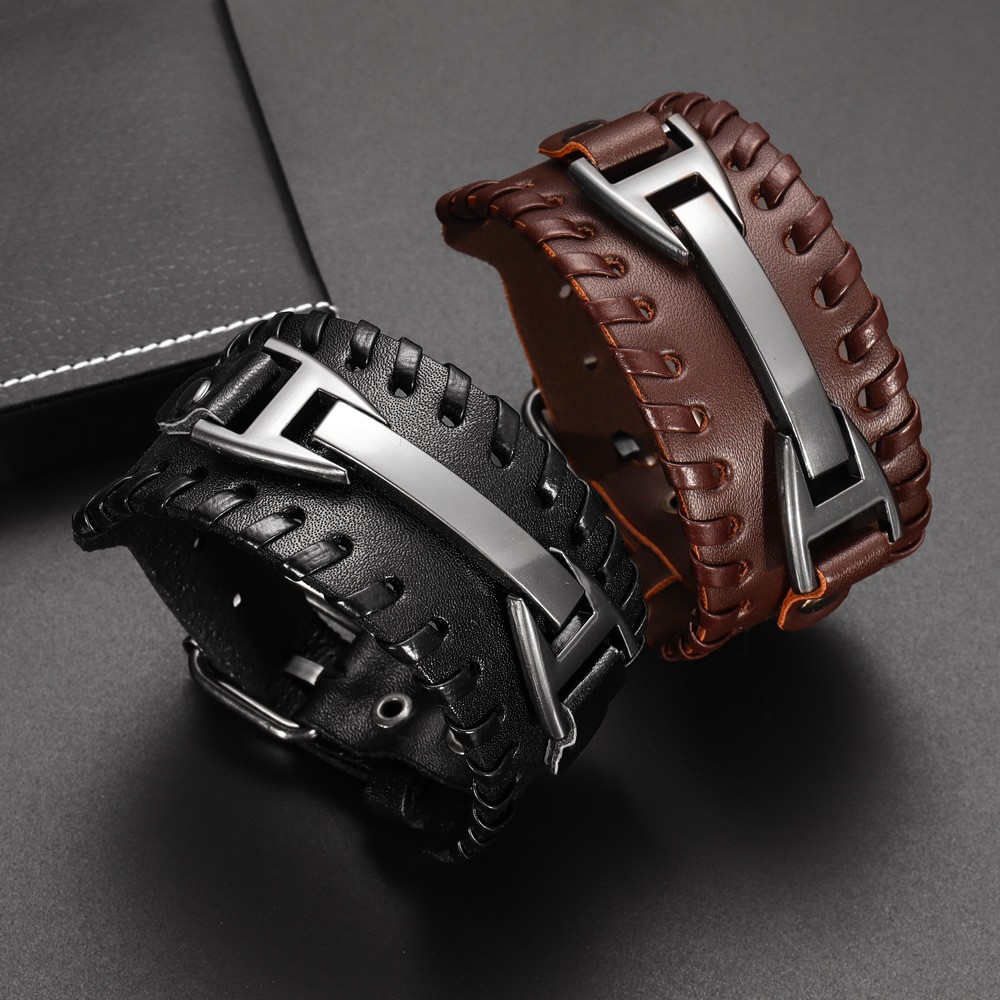 Model Kit Quick - Fashion Punk Leather Bracelet for Men
