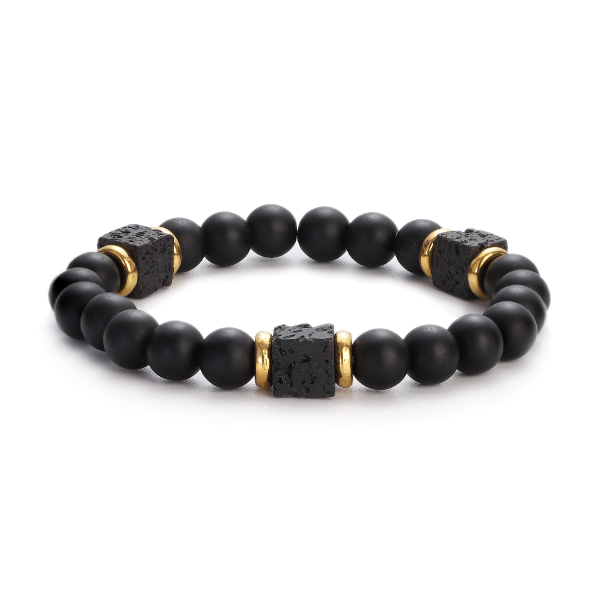 Model Kit Quick - Classic Black Stone Bracelets Men Jewelry