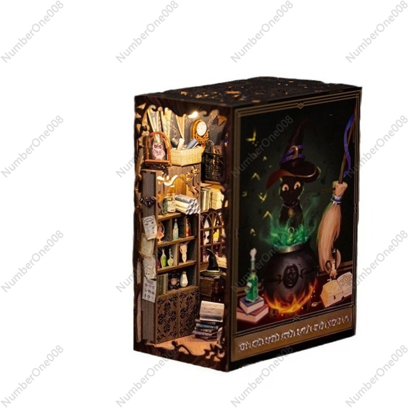 Wooden Bookstore Model DIY, 3D - Model Kit Wood ulasan dan harga