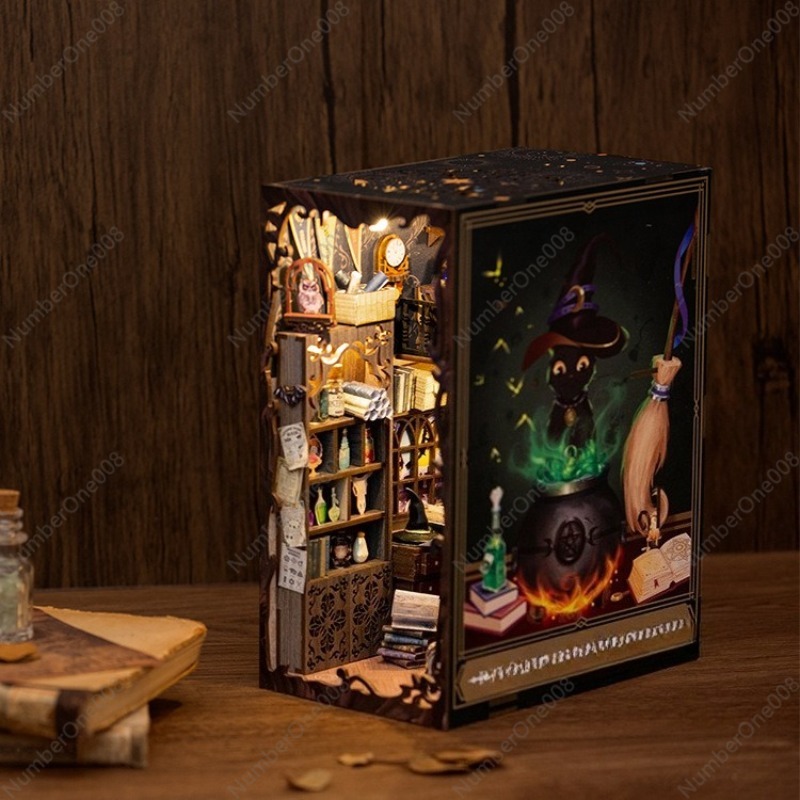 Wooden Bookstore Model DIY, 3D - Model Kit Wood ulasan dan harga