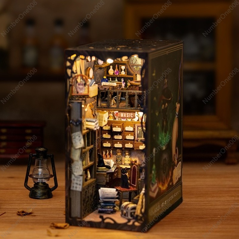 Wooden Bookstore Model DIY, 3D - Model Kit Wood ulasan dan harga