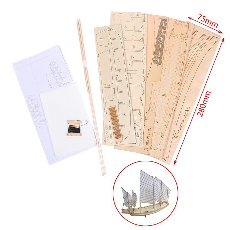 1pcs Chinese sand boat wooden  - Model Kit Yacht ulasan dan harga