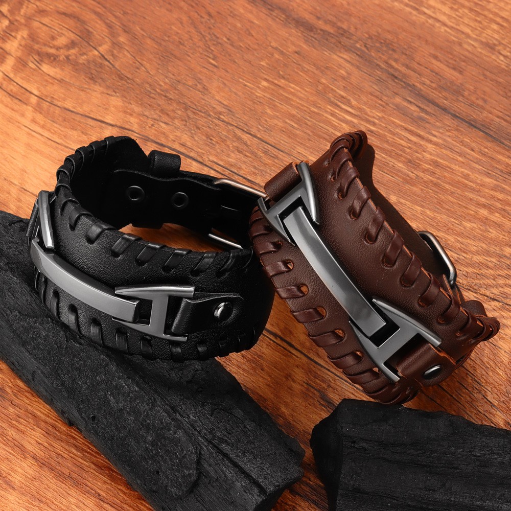 Fashion Punk Leather Bracelet  - Model Kit Quick ulasan dan harga