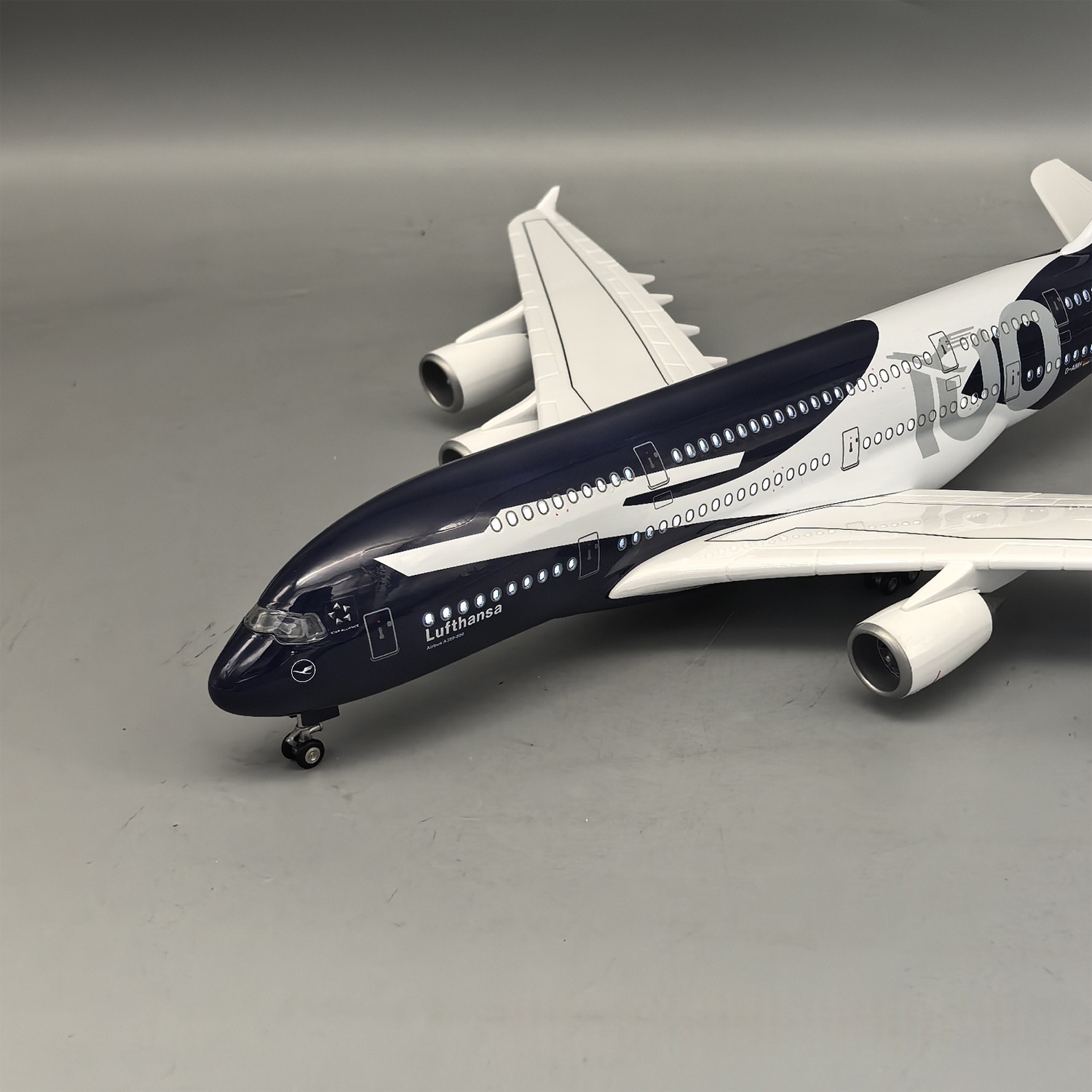 New 45cm Lufthansa A380 100 Ye - Model Kit Plane ulasan dan harga