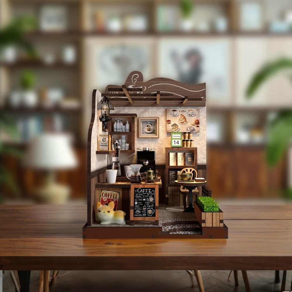 Country Cafe Style DIY Miniatu - Model Kit Wood ulasan dan harga