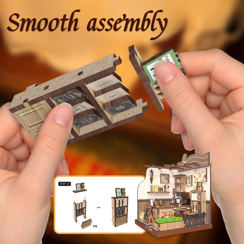 Country Cafe Style DIY Miniatu - Model Kit Wood ulasan dan harga