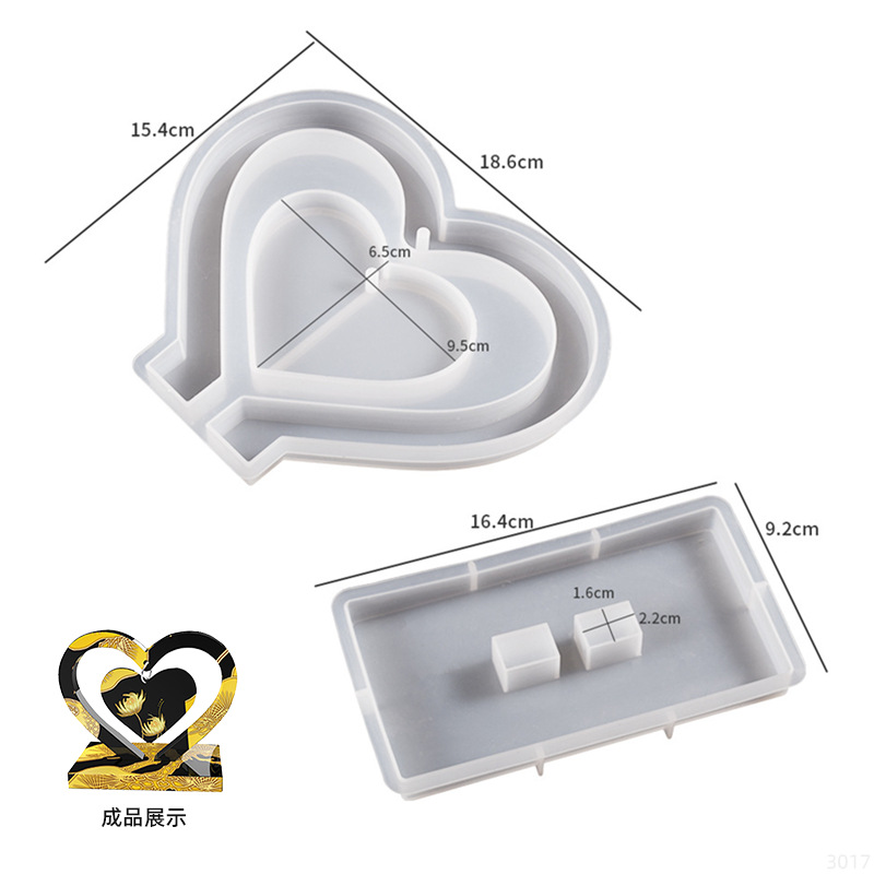 New Arrival Silicone Heart Mol - Model Kit Quick ulasan dan harga