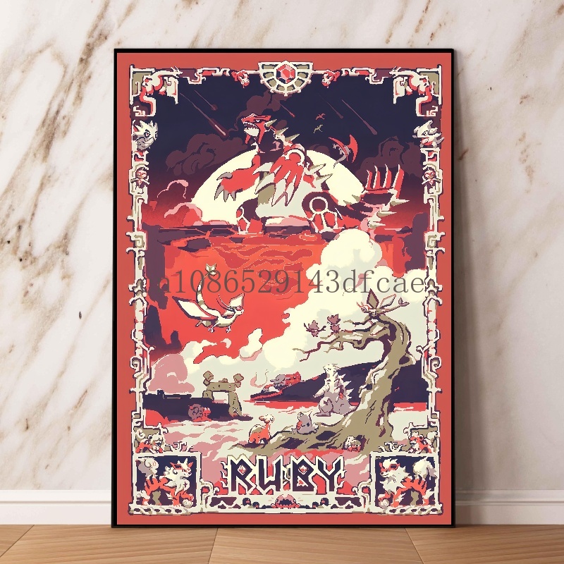 Pokemon Retro Cartoon Poster C - Model Kit Rayquaza ulasan dan harga