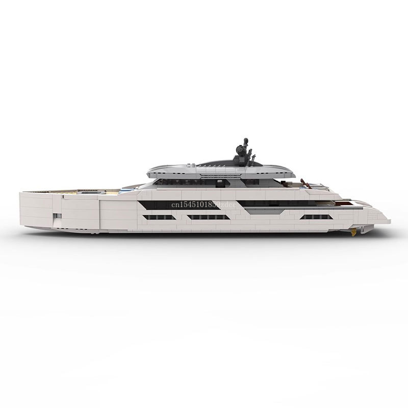 MOC Midi-Scale Luxury Yacht Wh - Model Kit Yacht ulasan dan harga