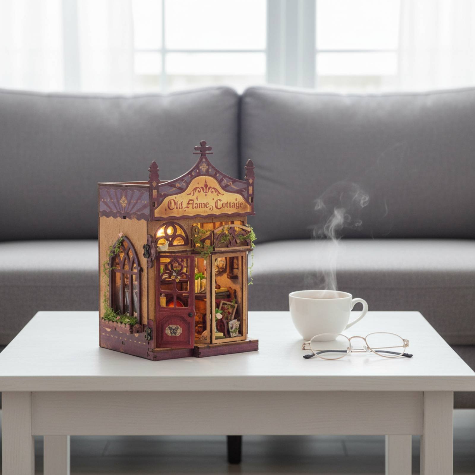 DIY Book Nook Kit Great Gift T - Model Kit Wood ulasan dan harga