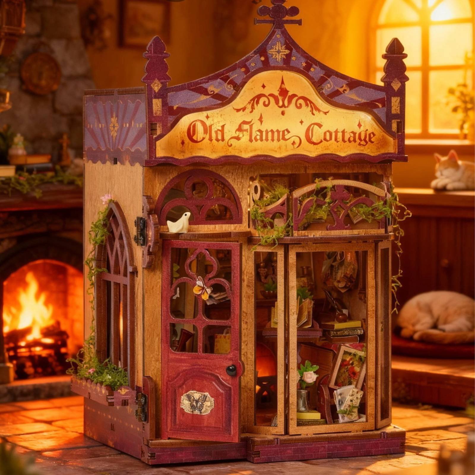 DIY Book Nook Kit Great Gift T - Model Kit Wood ulasan dan harga