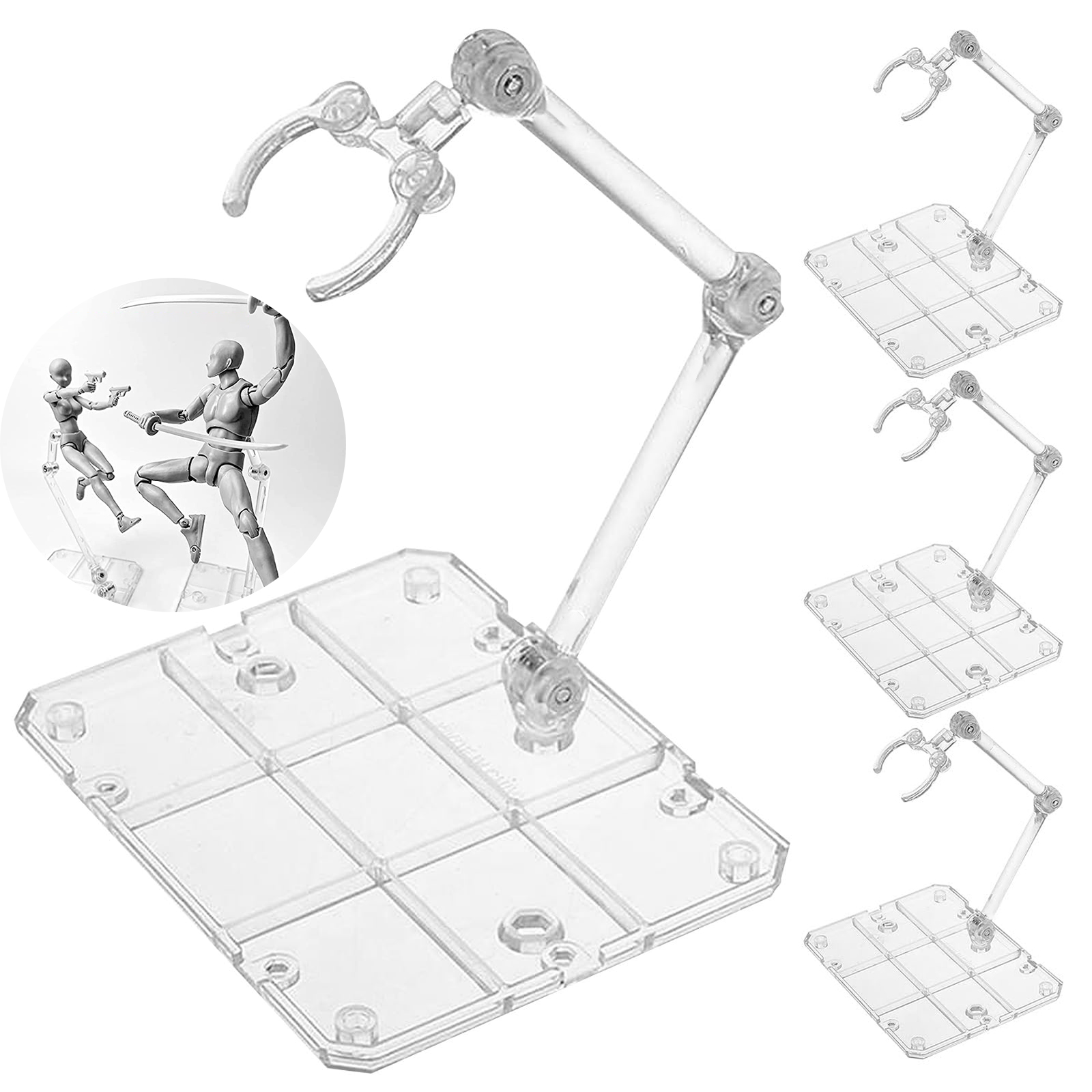 Clear Action Figure Stand,Asse - Model Kit Jms ulasan dan harga