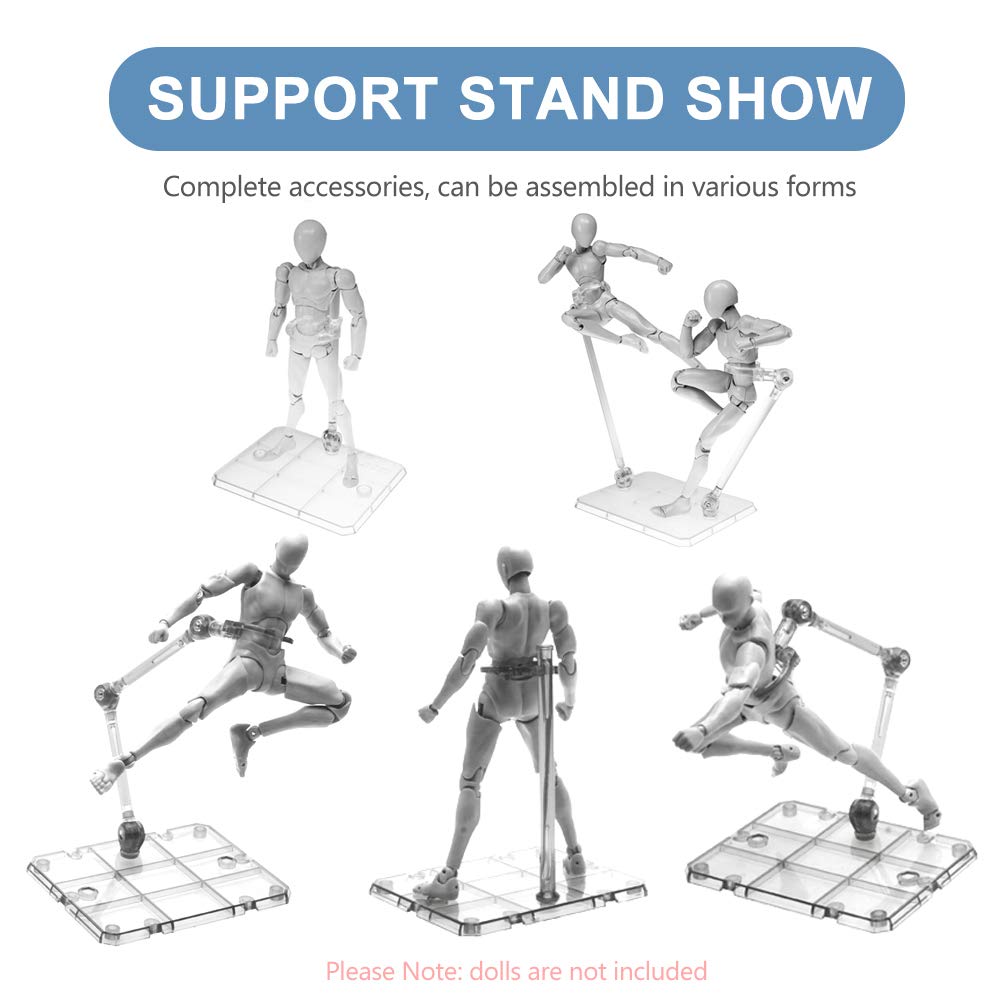 Clear Action Figure Stand,Asse - Model Kit Jms ulasan dan harga