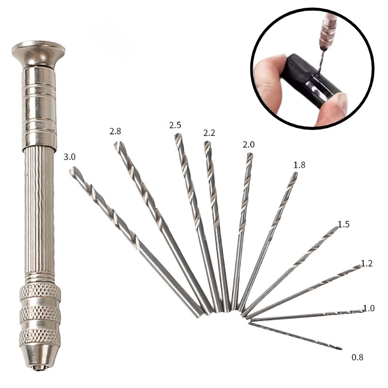 Manual Pin Vise Hand Drill Set - Model Kit Vise ulasan dan harga