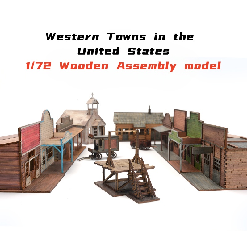 1/72 Scale Western Town Wooden - Model Kit Wood ulasan dan harga