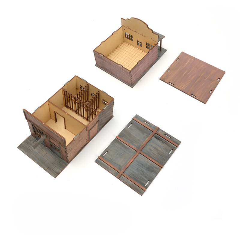 1/72 Scale Western Town Wooden - Model Kit Wood ulasan dan harga