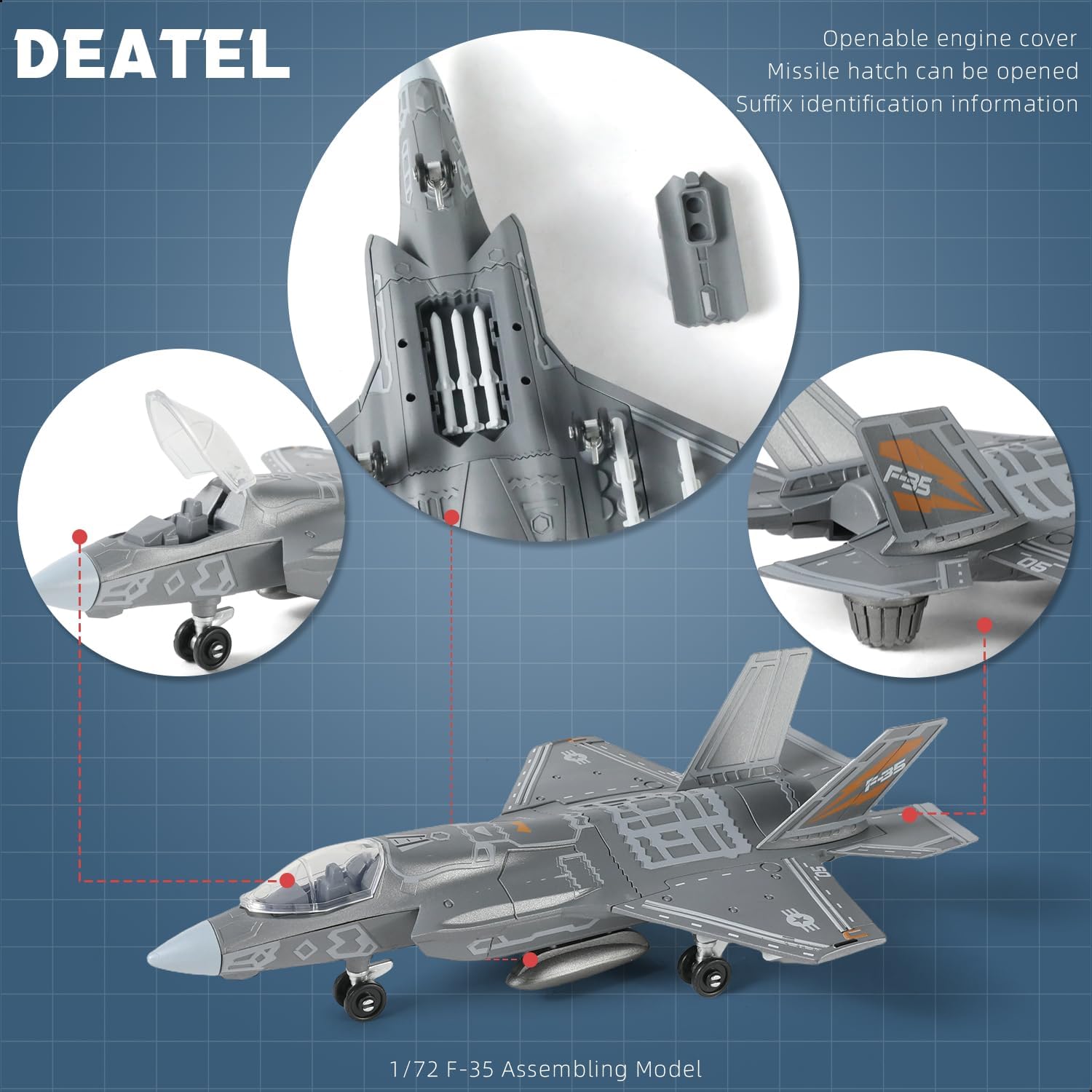 1:72 Scale F-35 Fighter Jet Qu - Model Kit Quick ulasan dan harga