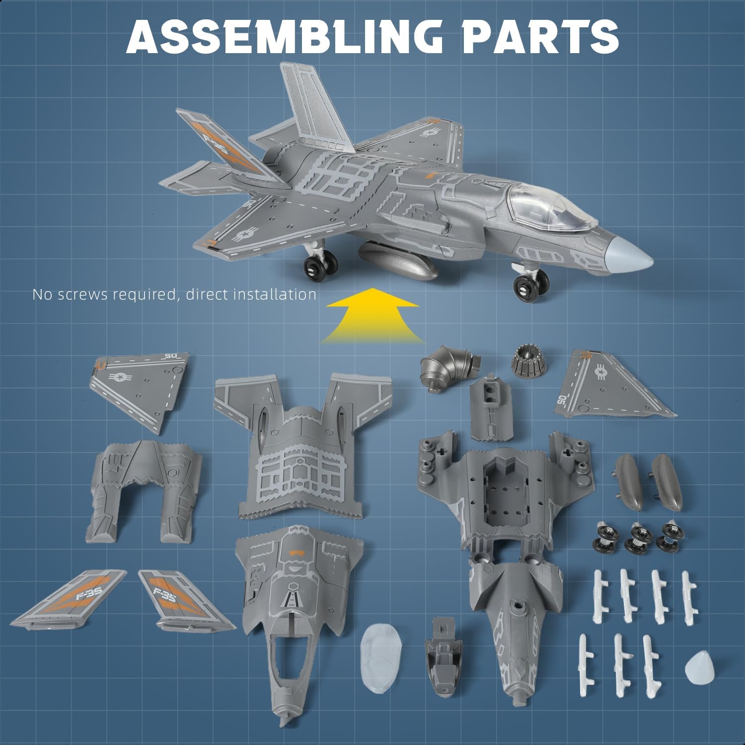 1:72 Scale F-35 Fighter Jet Qu - Model Kit Quick ulasan dan harga