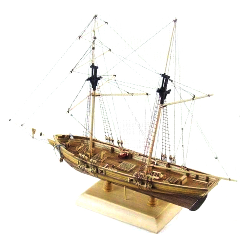 1:70 New Port Wooden Sailing B - Model Kit Yacht ulasan dan harga