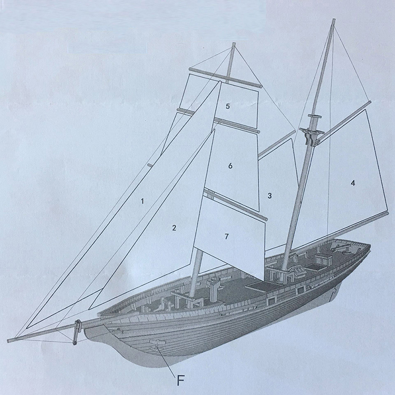 1:70 New Port Wooden Sailing B - Model Kit Yacht ulasan dan harga