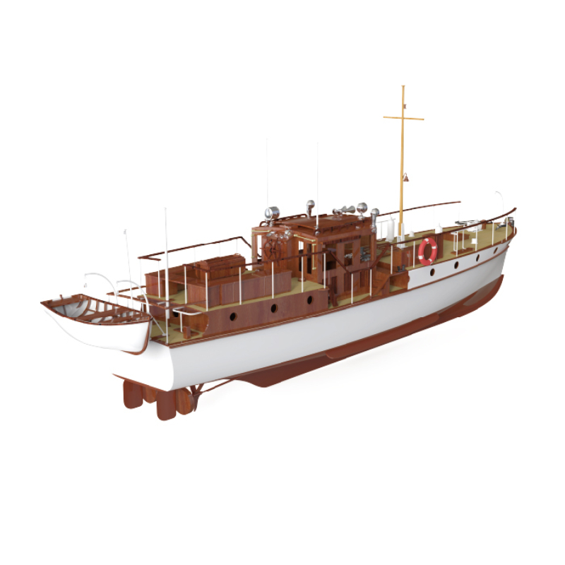 Remote Control Boat 880mm 1/18 - Model Kit Yacht ulasan dan harga