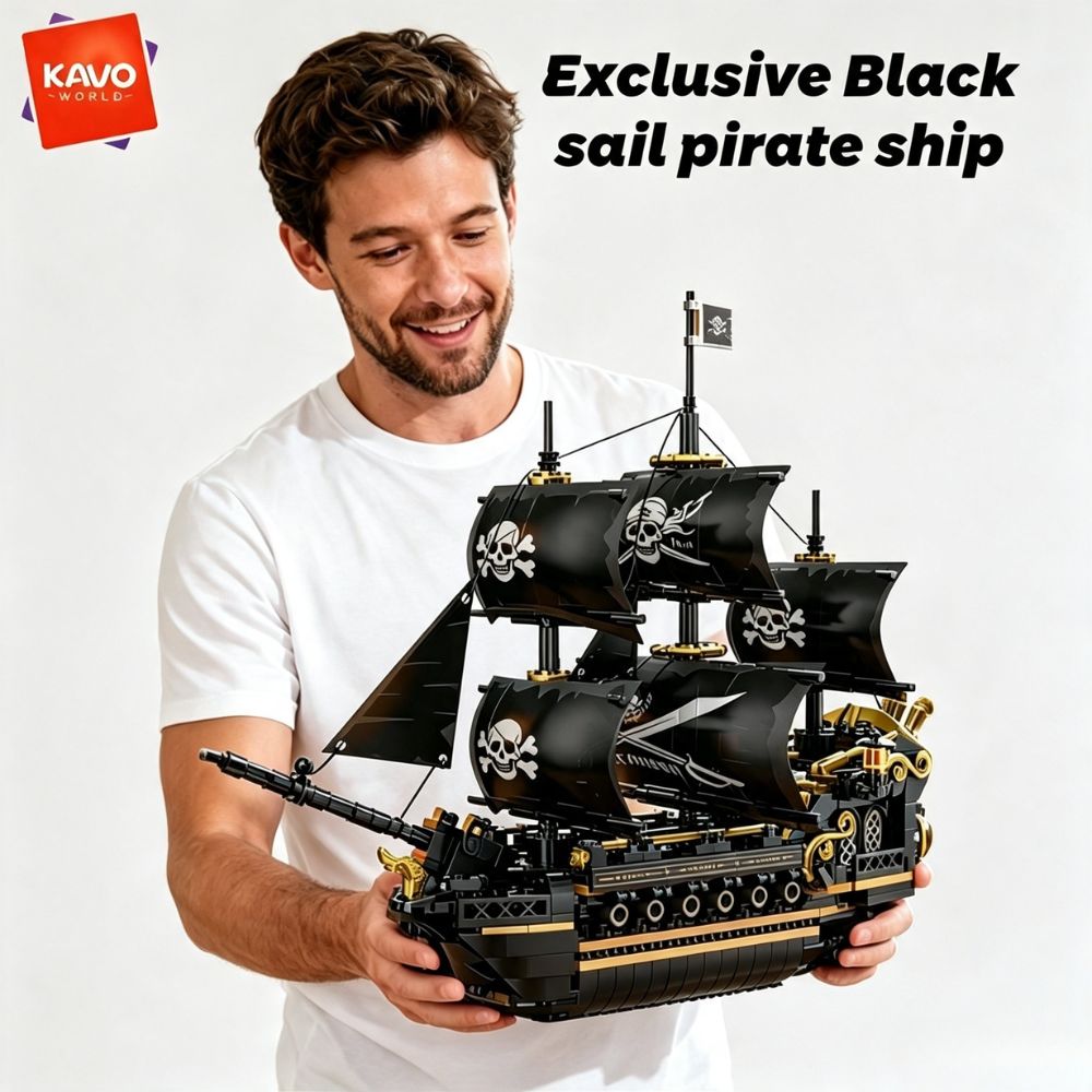 KAVOWORLD 801pcs Black Sail Pi - Model Kit Walmart ulasan dan harga
