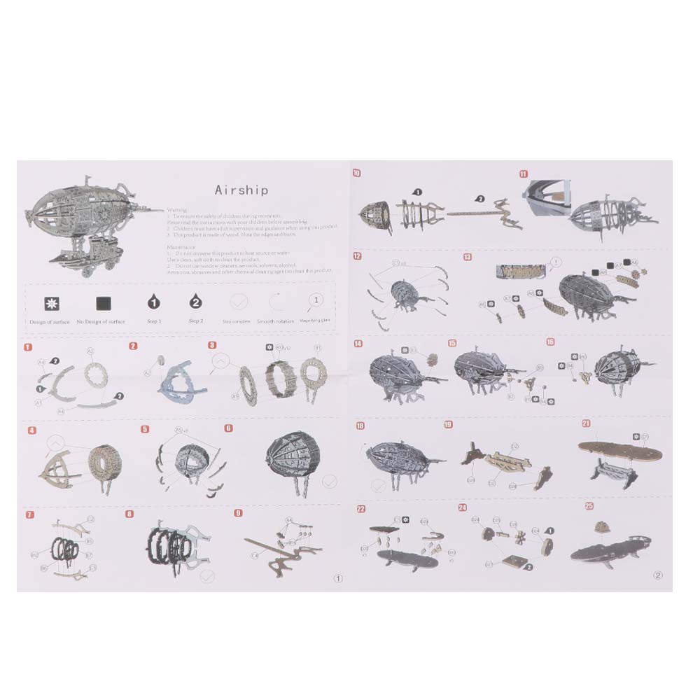 Wooden Construction Airship Mo - Model Kit Wood ulasan dan harga