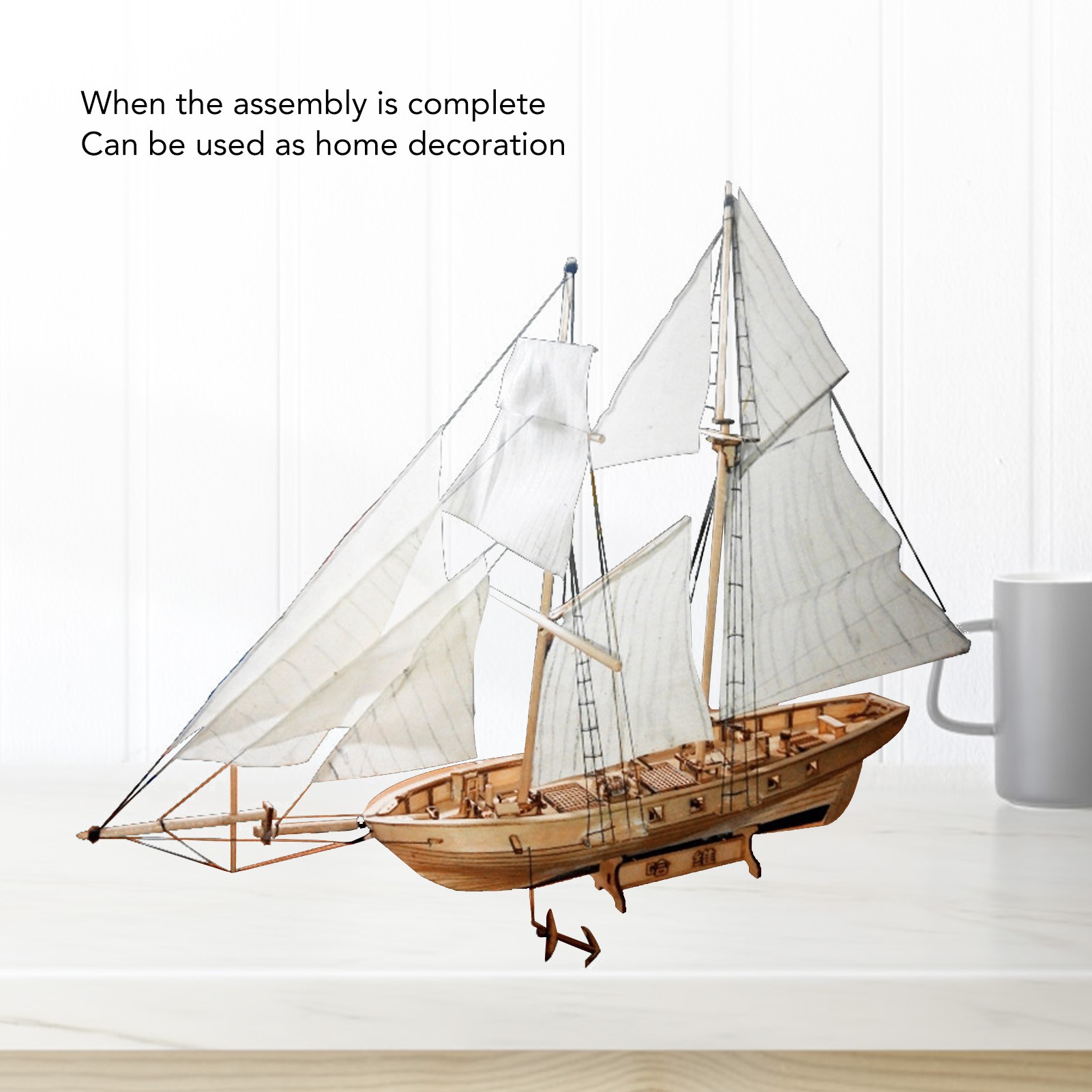 1:130 Wooden Sailboat Kit Inte - Model Kit Wood ulasan dan harga