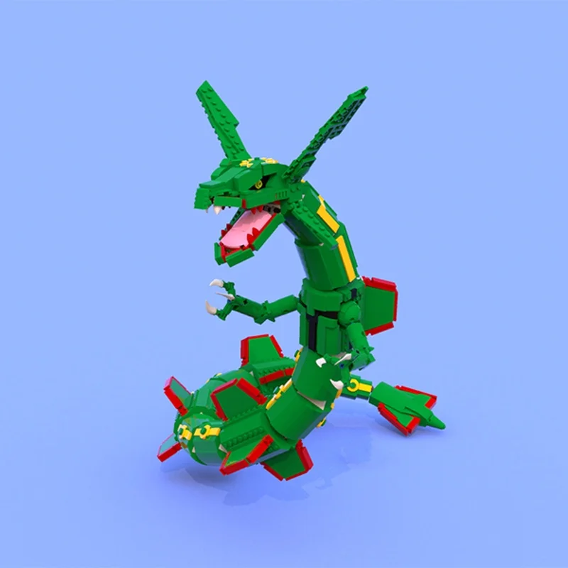 1417pcs MOC Pokemon Rayquaza C - Model Kit Rayquaza ulasan dan harga