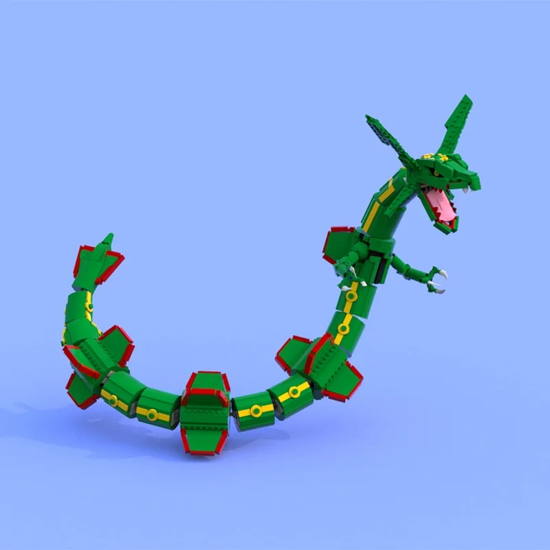 1417pcs MOC Pokemon Rayquaza C - Model Kit Rayquaza ulasan dan harga