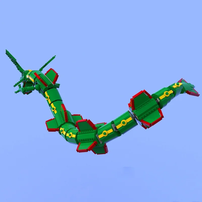 1417pcs MOC Pokemon Rayquaza C - Model Kit Rayquaza ulasan dan harga